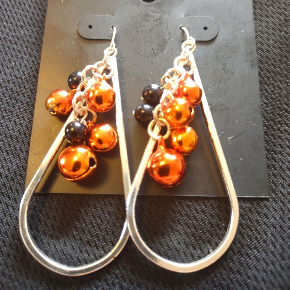 Halloween silver earrings